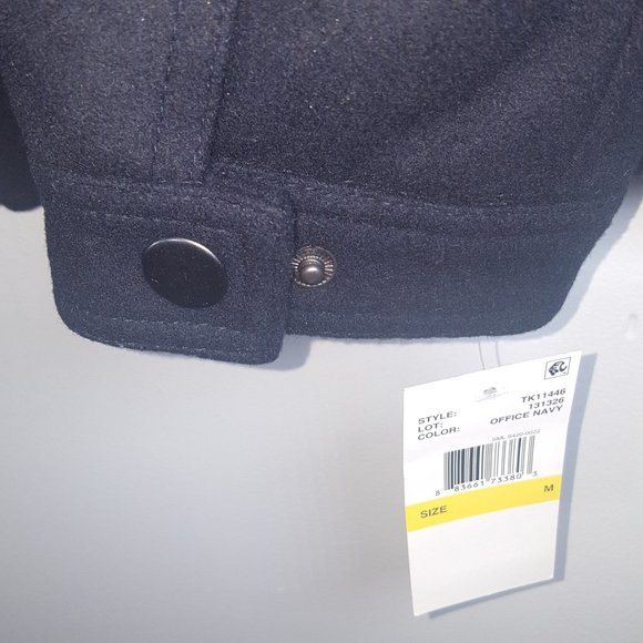 New London Fog Wool Hipster Jacket Size Med Navy - Picture 6 of 11